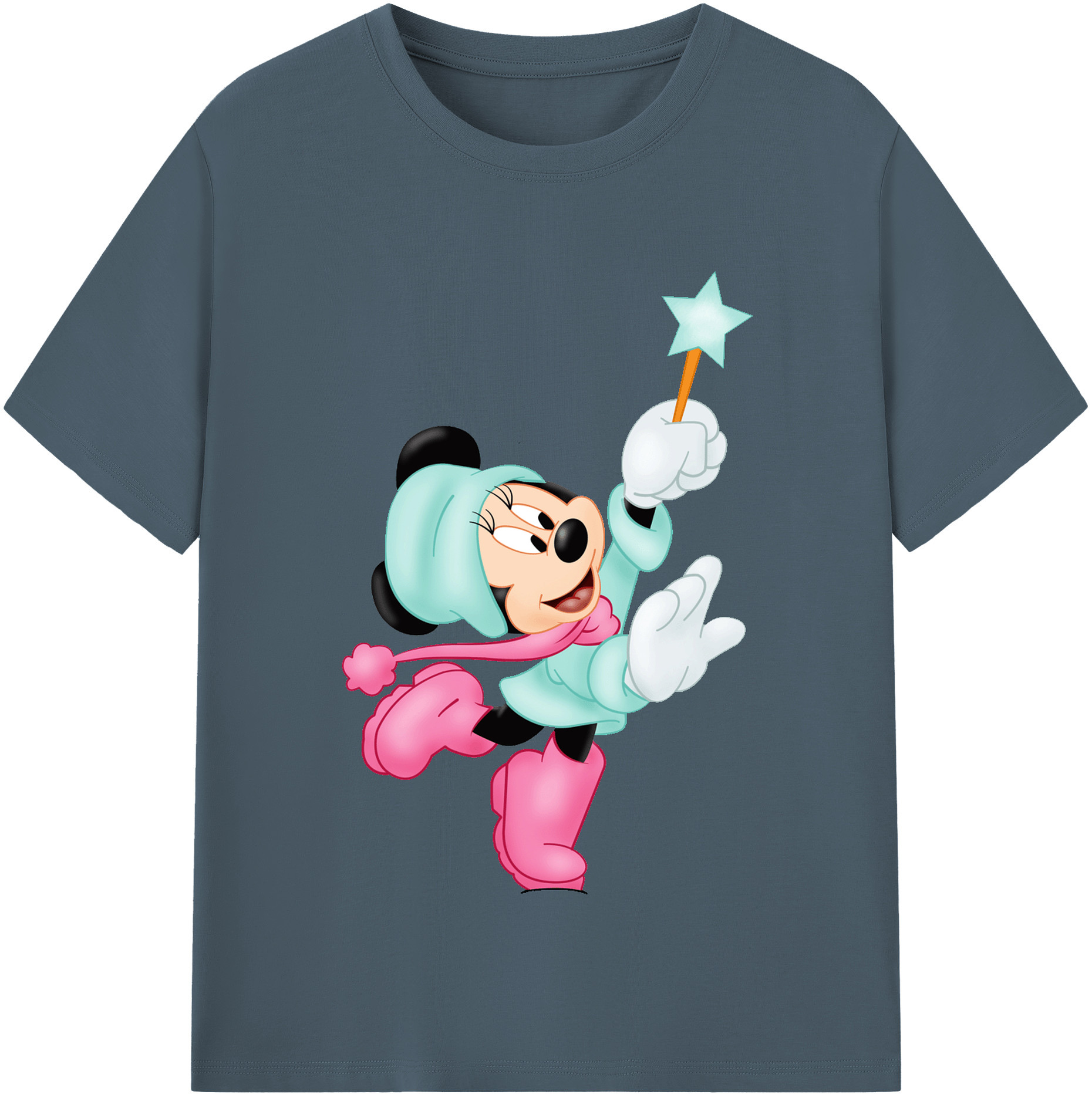 （画像用） ミッキーマウス Mickey Mouse 綿100％半袖Tシャツ（フロントプリント）